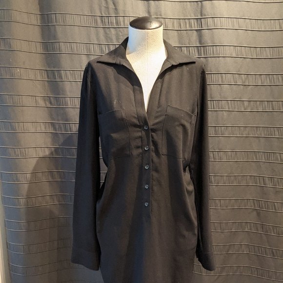 BCBG Christa Black Keyhole Shirtdress S/M - Picture 7 of 11